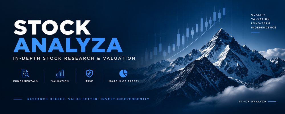 Stock Analyza: in-depth stock research and valuation. Fundamentals, valuation, risk, margin of safety.